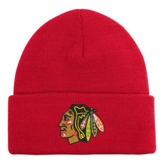 Chicago Blackhawks Outerstuff Youth 2.0 Essential Cuffed Knit Hat -  NHL Hats
