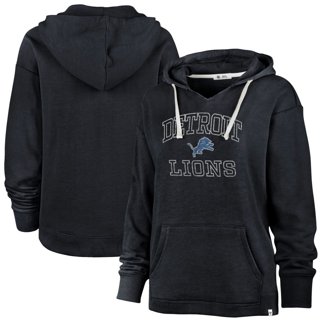 Detroit Lions '47 Women's Plus Size Clarity Kennedy Pullover Hoodie | NFL Discount