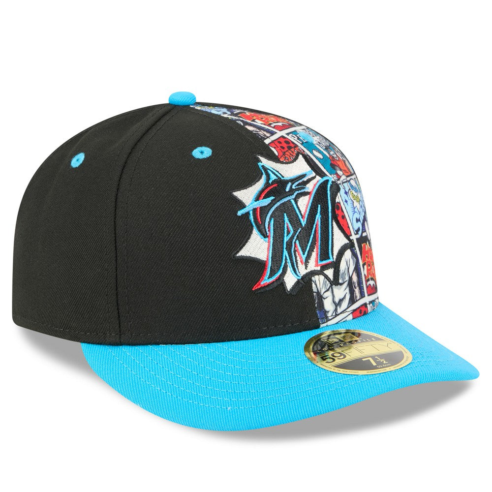 Miami Marlins New Era 2025 MLB Diamond Hero Edition Low Profile 59FIFTY Fitted Hat - MLB Hats