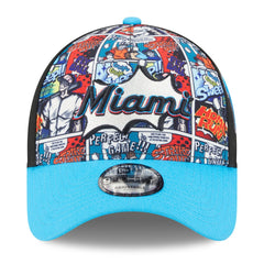 Miami Marlins New Era Youth 2025 MLB Diamond Hero Edition A-Frame 9FORTY Adjustable Hat - MLB Hats