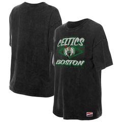 Black Boston Celtics Women's Throwback Mineral Wash Oversized T-Shirt | NBA