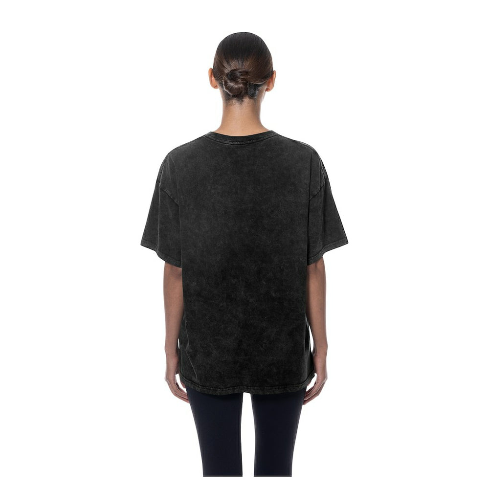 Black Dallas Mavericks Women's Throwback Mineral Wash Oversized T-Shirt sale | NBA