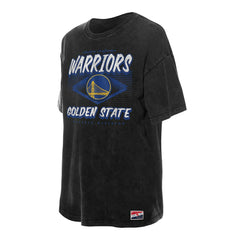 Black Golden State Warriors Women's Throwback Mineral Wash Oversized T-Shirt sale | NBA