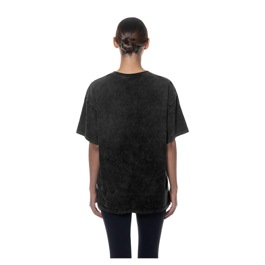 Black Golden State Warriors Women's Throwback Mineral Wash Oversized T-Shirt sale | NBA