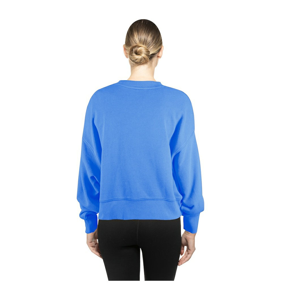 Royal Philadelphia 76ers Women's Boxy Throwback Mineral Wash Sweatshirt | NBA