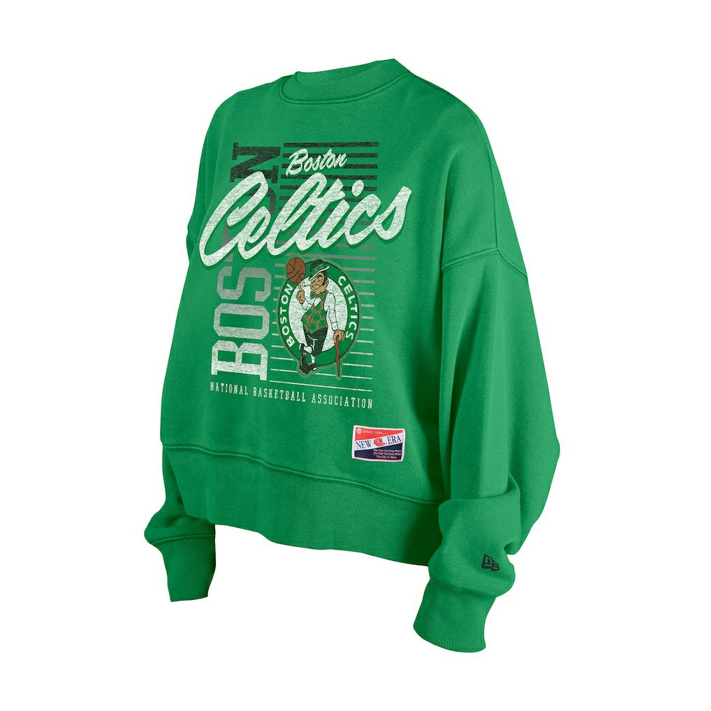 Kelly Green Boston Celtics Women's Boxy Throwback Mineral Wash Sweatshirt | NBA