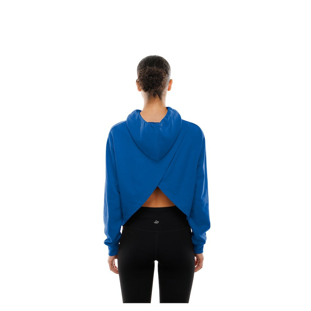 Royal Golden State Warriors Women's Glam Game Open Back Hoodie sale | NBA