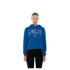 Blue New York Knicks Women's Glam Game Open Back Hoodie | NBA