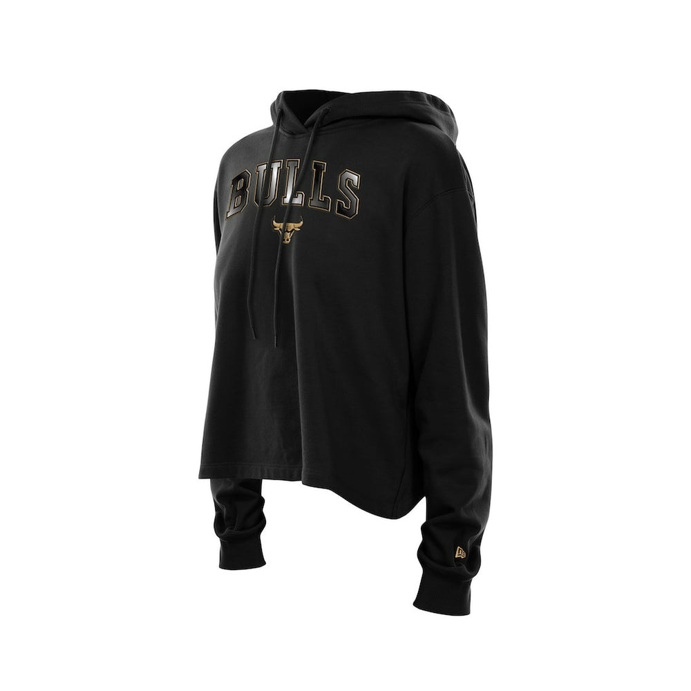 Black Chicago Bulls Women's Glam Game Open Back Hoodie | NBA
