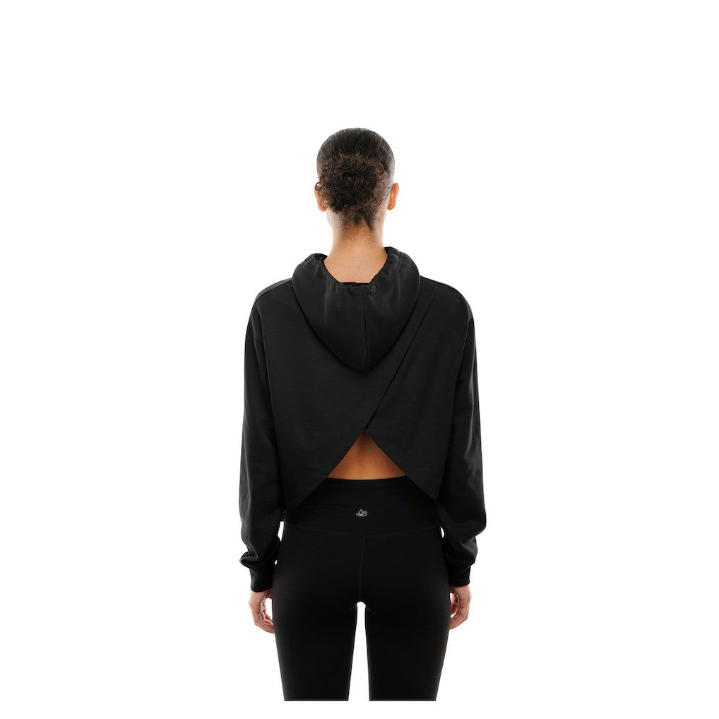 Black Chicago Bulls Women's Glam Game Open Back Hoodie | NBA