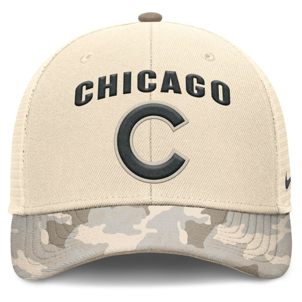 Chicago Cubs Nike Camo Natural Pack Rise Adjustable Trucker Hat - MLB Hats