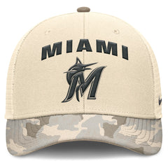 Miami Marlins Nike Camo Natural Pack Rise Adjustable Trucker Hat - MLB Hats