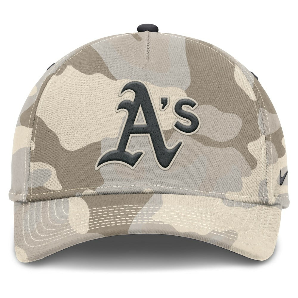 Athletics Nike Camo Pack Rise Adjustable Hat - MLB Hats