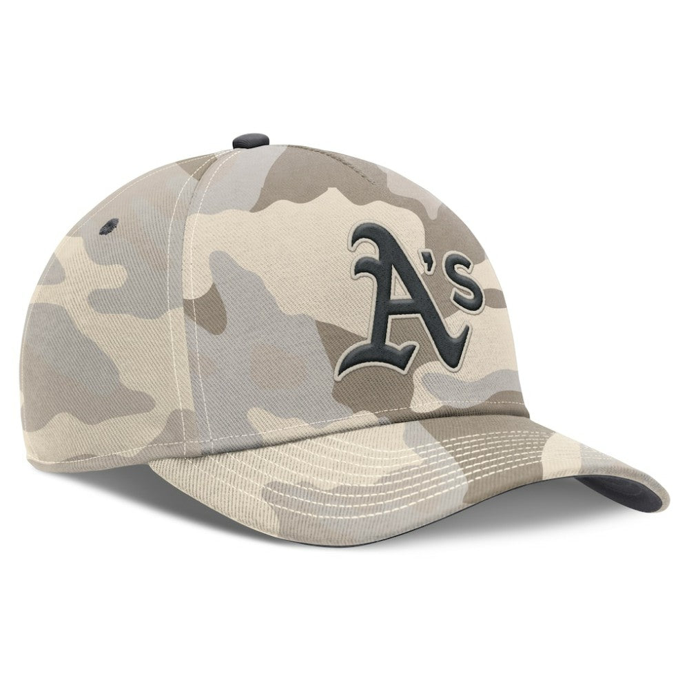 Athletics Nike Camo Pack Rise Adjustable Hat - MLB Hats