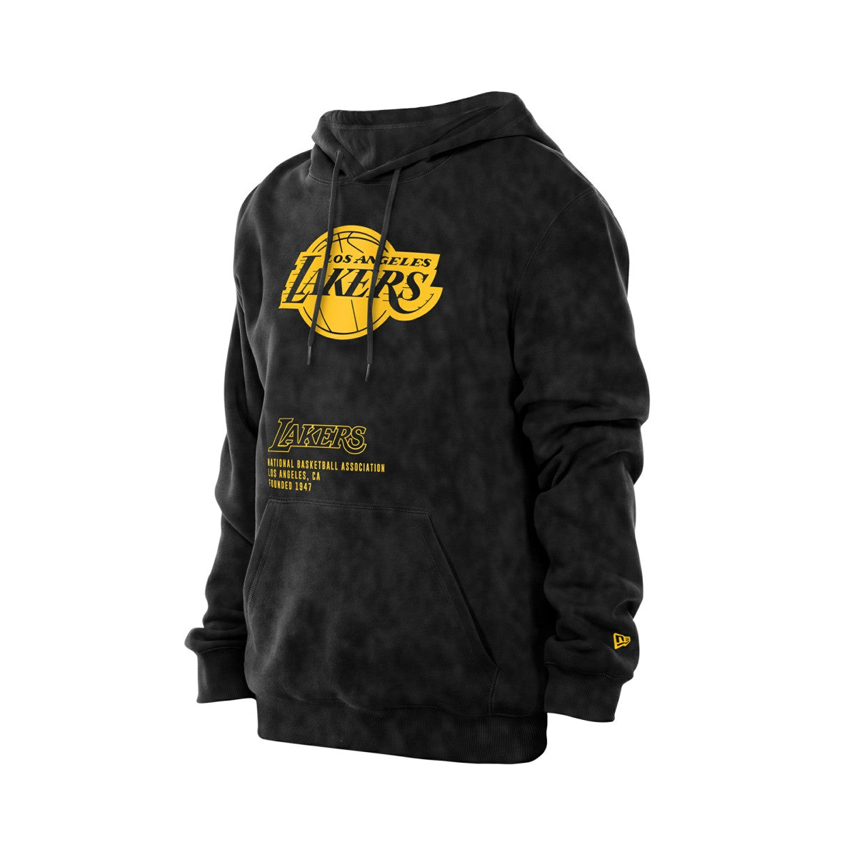 Black Los Angeles Lakers Sport Night Mineral Wash Pullover Hoodie | NBA