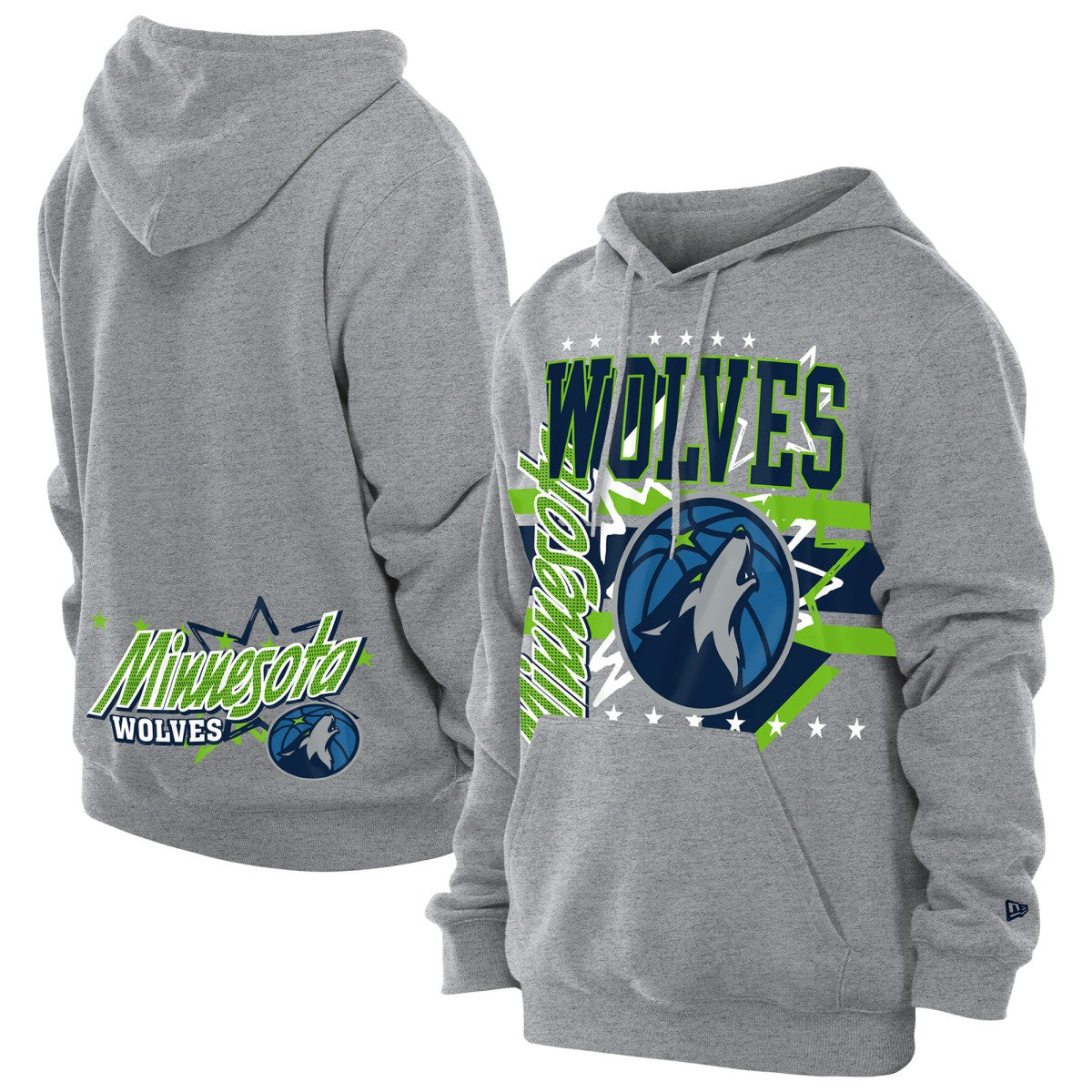 Heather Gray Minnesota Timberwolves Injection Sport Classics Fleece Hoodie | NBA