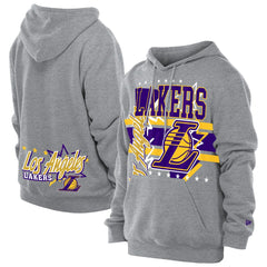 Heather Gray Los Angeles Lakers Injection Sport Classics Fleece Hoodie | NBA