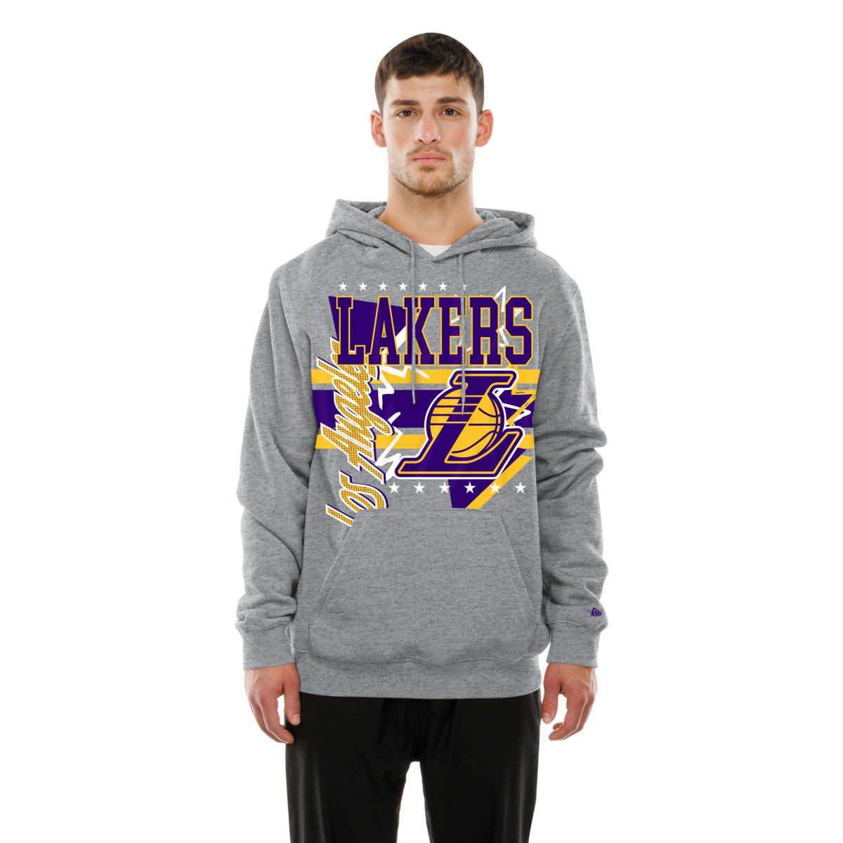 Heather Gray Los Angeles Lakers Injection Sport Classics Fleece Hoodie | NBA
