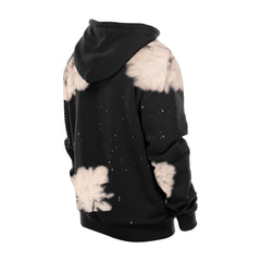 Black New York Knicks Injection Bleached Out Raw Edge Hoodie | NBA