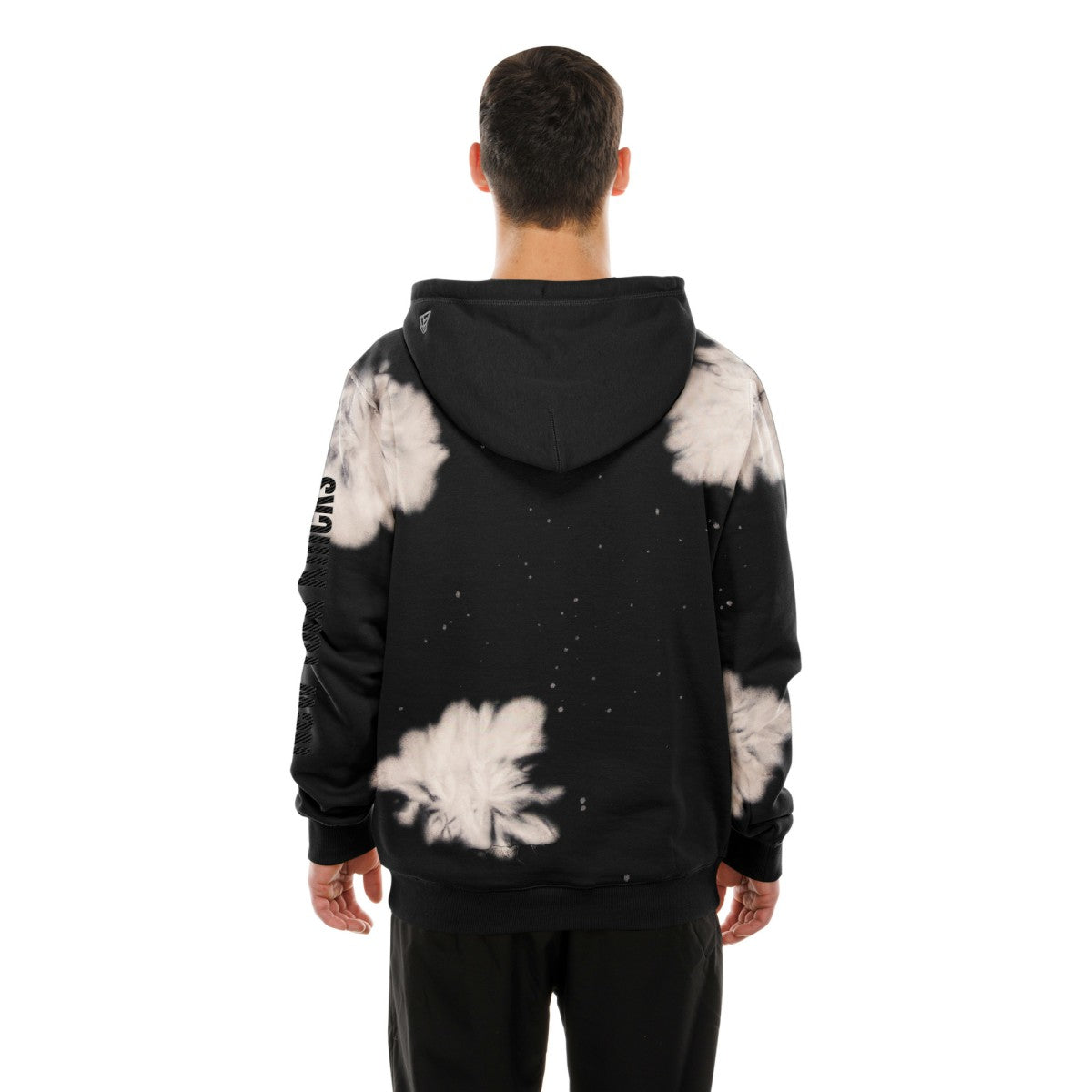 Black New York Knicks Injection Bleached Out Raw Edge Hoodie | NBA