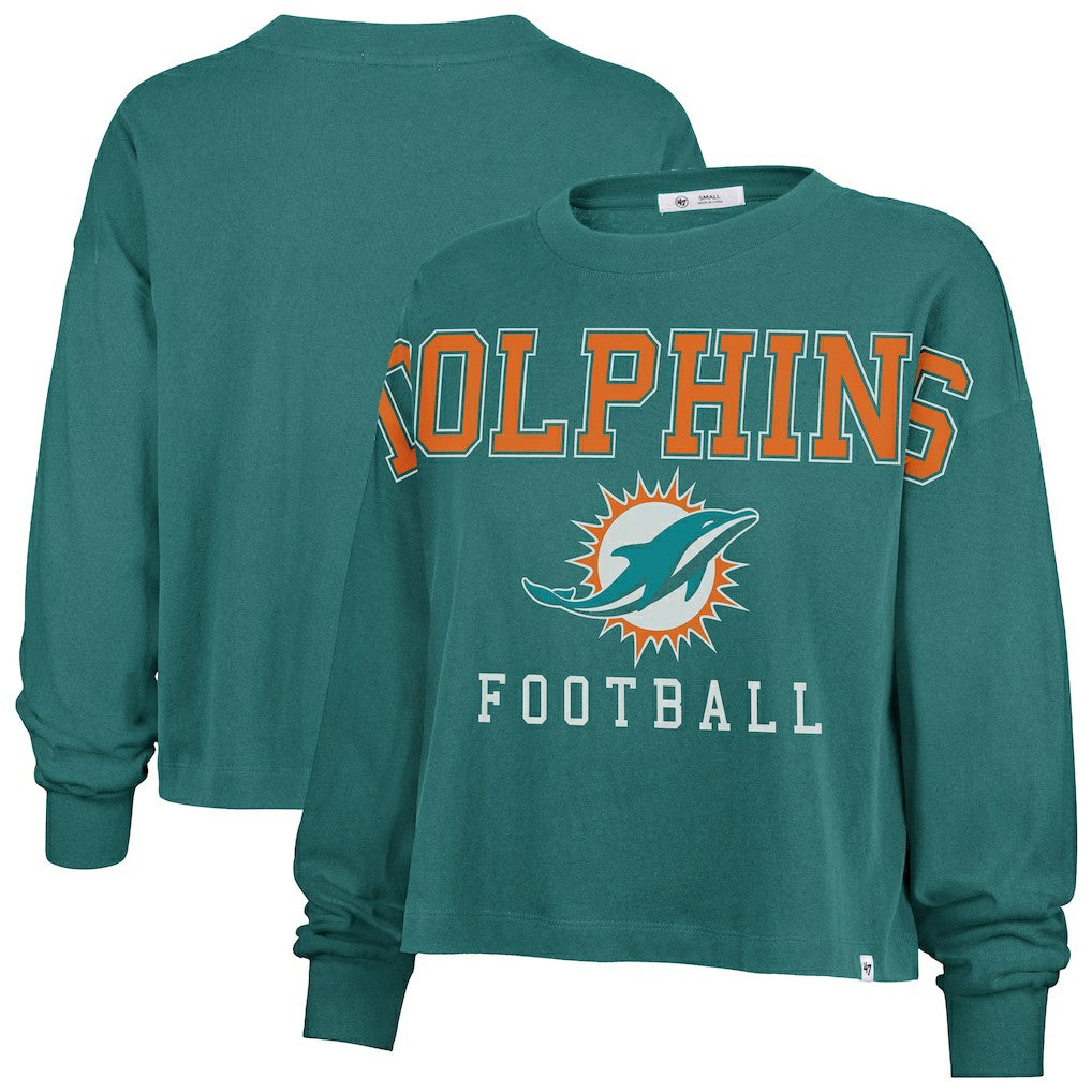 Miami Dolphins '47 Women's Outreach City Oversized Long Sleeve T-Shirt | NFL US