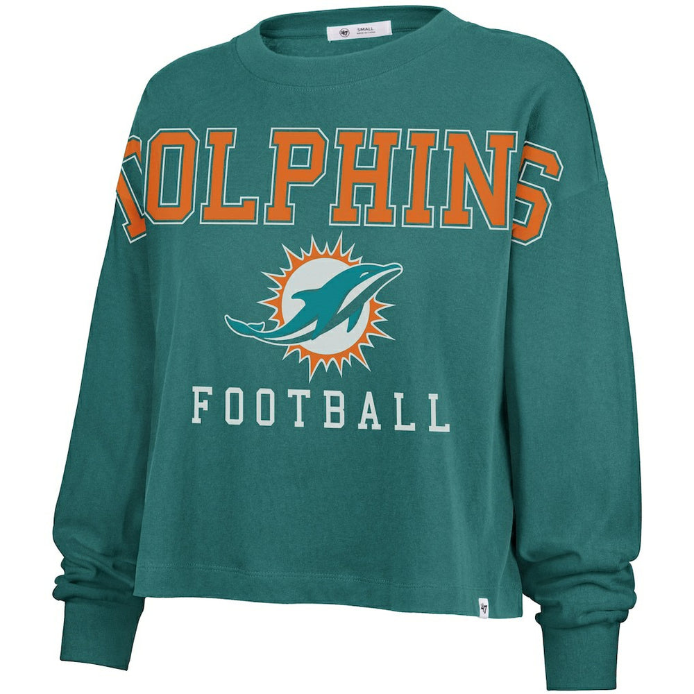 Miami Dolphins '47 Women's Outreach City Oversized Long Sleeve T-Shirt | NFL US