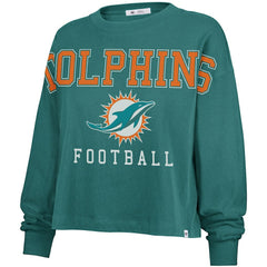 Miami Dolphins '47 Women's Outreach City Oversized Long Sleeve T-Shirt | NFL US