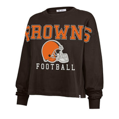 Cleveland Browns '47 Women's Outreach City Oversized Long Sleeve T-Shirt | NFL Discount