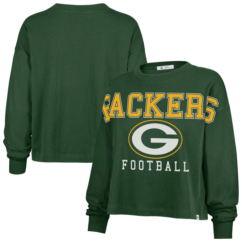Green Bay Packers '47 Women's Outreach City Oversized Long Sleeve T-Shirt | NFL New