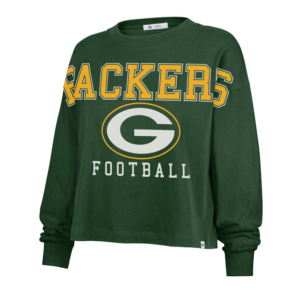 Green Bay Packers '47 Women's Outreach City Oversized Long Sleeve T-Shirt | NFL New