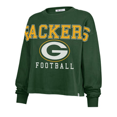 Green Bay Packers '47 Women's Outreach City Oversized Long Sleeve T-Shirt | NFL New