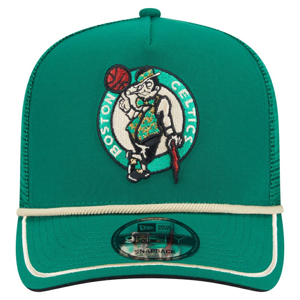 Kelly Green Boston Celtics Vintage Team Rope A-Frame 9FIFTY Snapback Hat | NBA