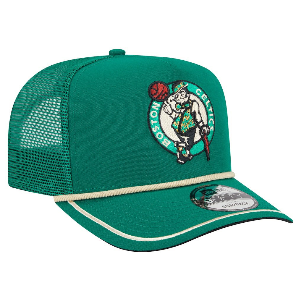 Kelly Green Boston Celtics Vintage Team Rope A-Frame 9FIFTY Snapback Hat | NBA