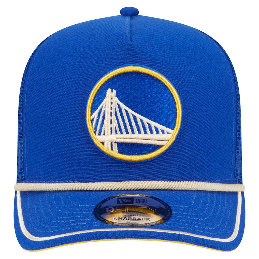 Royal Golden State Warriors Vintage Team Rope A-Frame 9FIFTY Snapback Hat sale | NBA