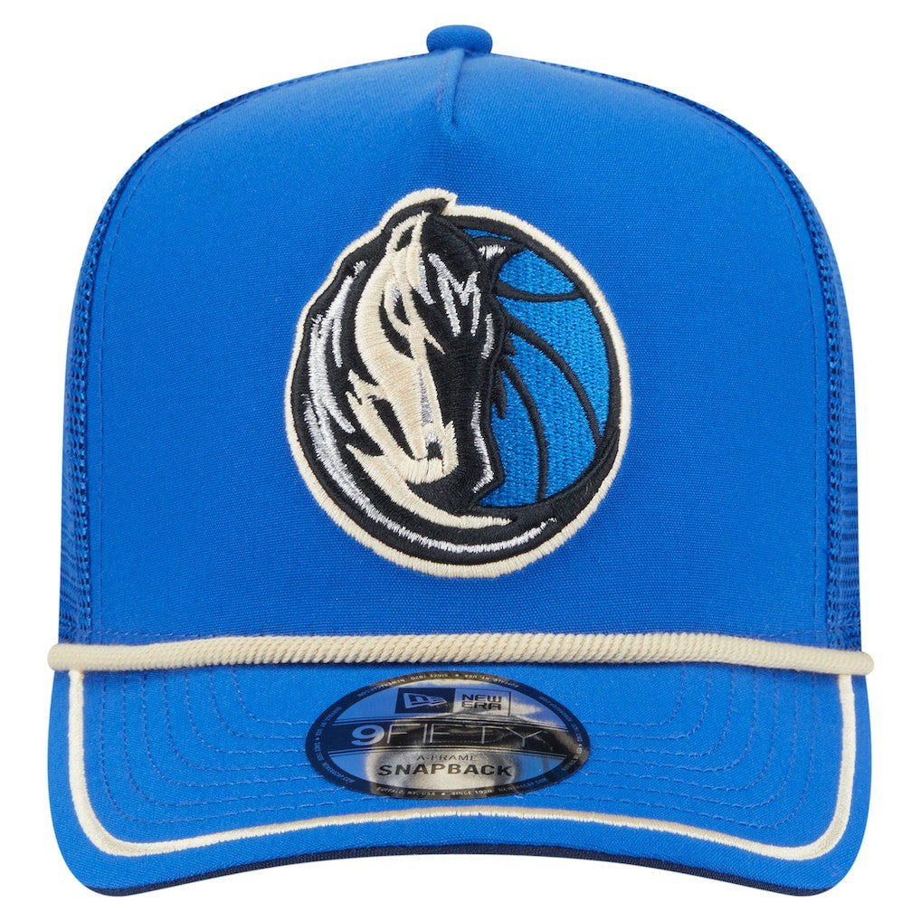 Blue Dallas Mavericks Vintage Team Rope A-Frame 9FIFTY Snapback Hat sale | NBA