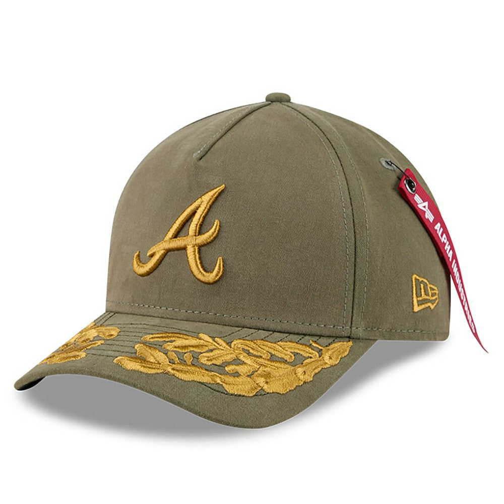 Atlanta Braves New Era x Alpha Industries A-Frame 9FORTY Adjustable Hat - MLB Hats