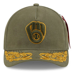 Milwaukee Brewers New Era x Alpha Industries A-Frame 9FORTY Adjustable Hat - MLB Hats