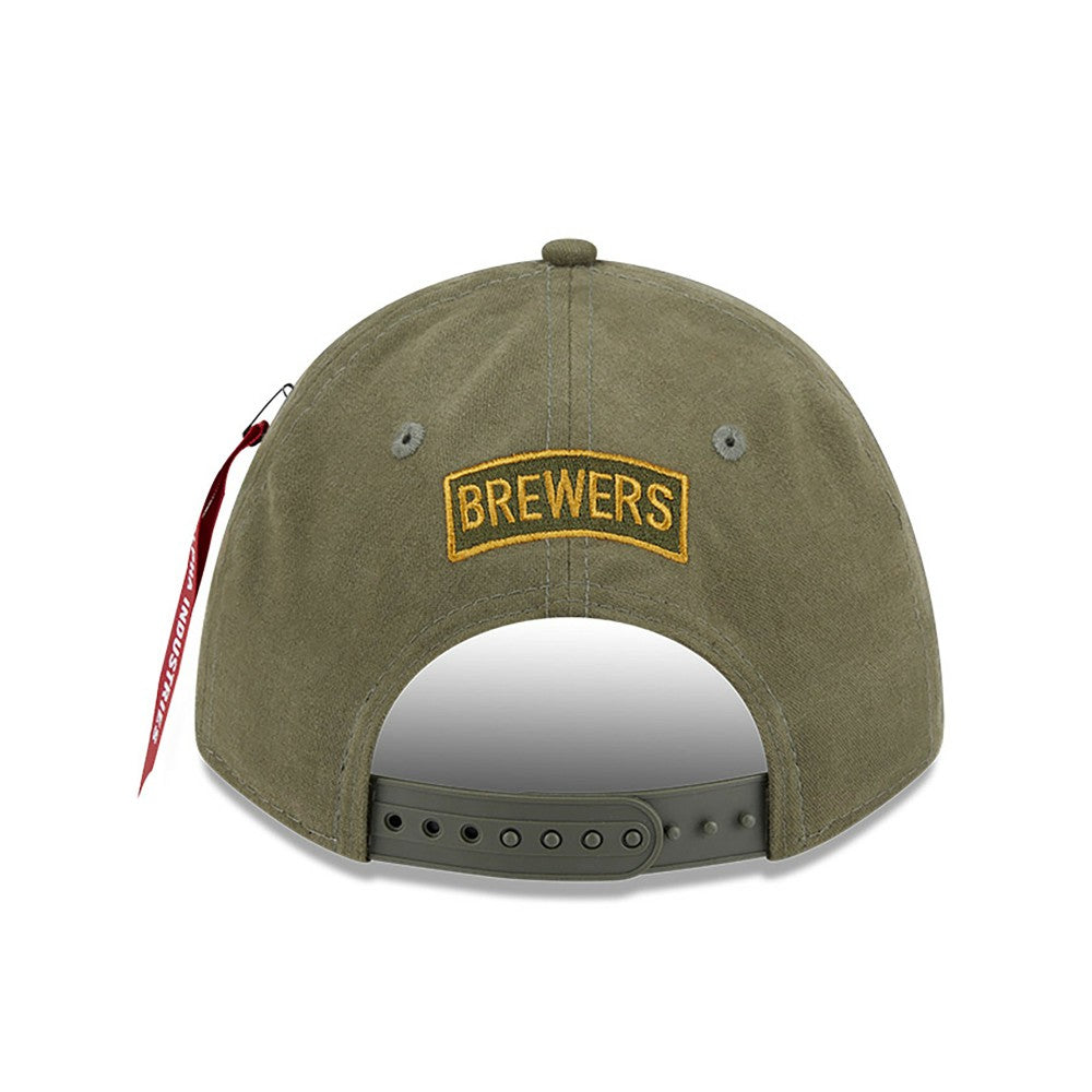 Milwaukee Brewers New Era x Alpha Industries A-Frame 9FORTY Adjustable Hat - MLB Hats