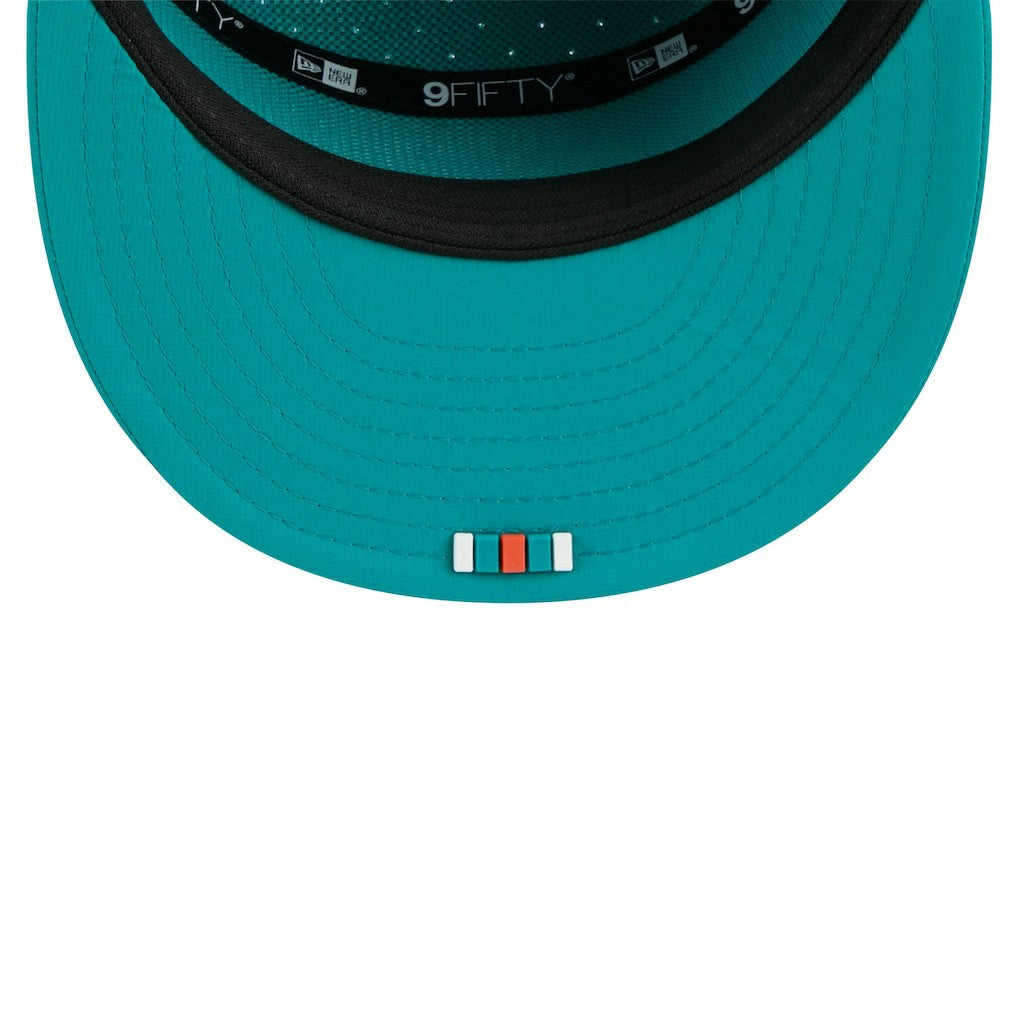 Miami Dolphins 2025 Sideline Throwback Split Panel 9FIFTY Snapback Hat | NFL US