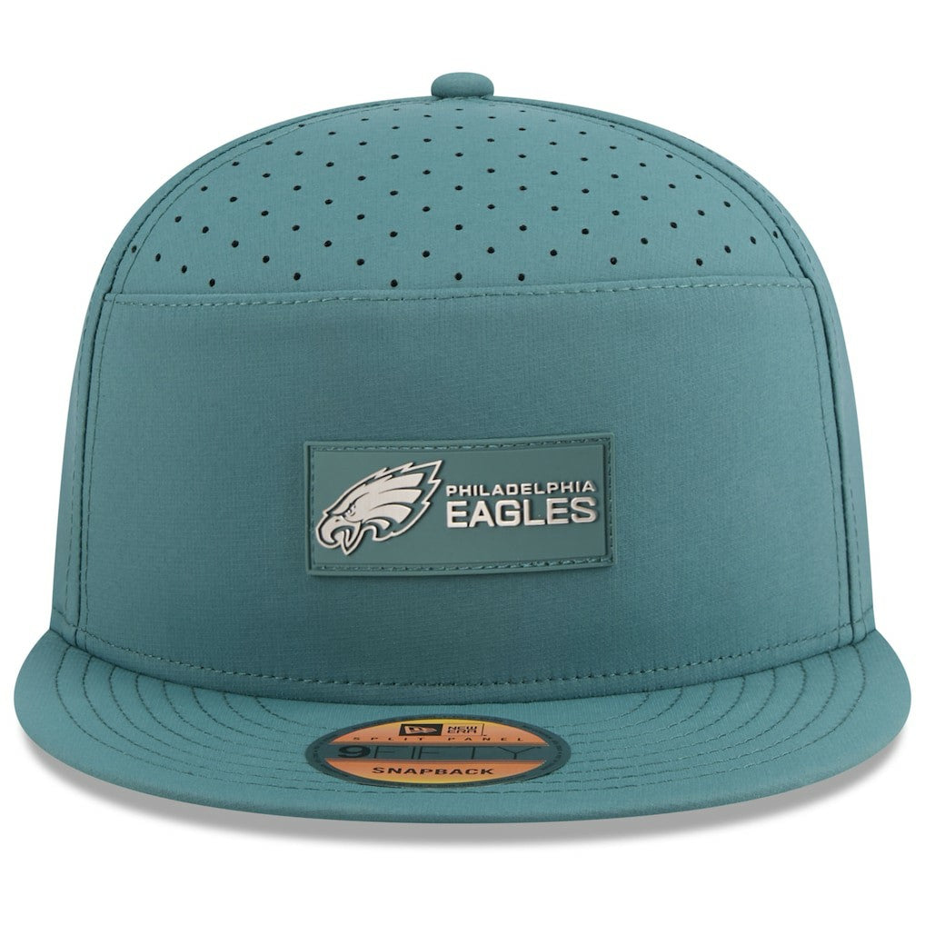 Philadelphia Eagles 2025 Sideline Split Panel 9FIFTY Snapback Hat | NFL Online