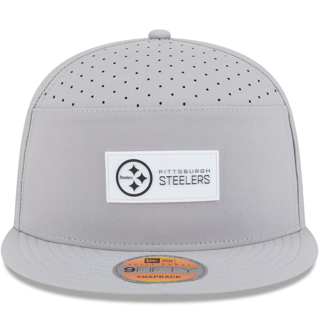 Pittsburgh Steelers 2025 Sideline Split Panel 9FIFTY Snapback Hat | NFL Discount