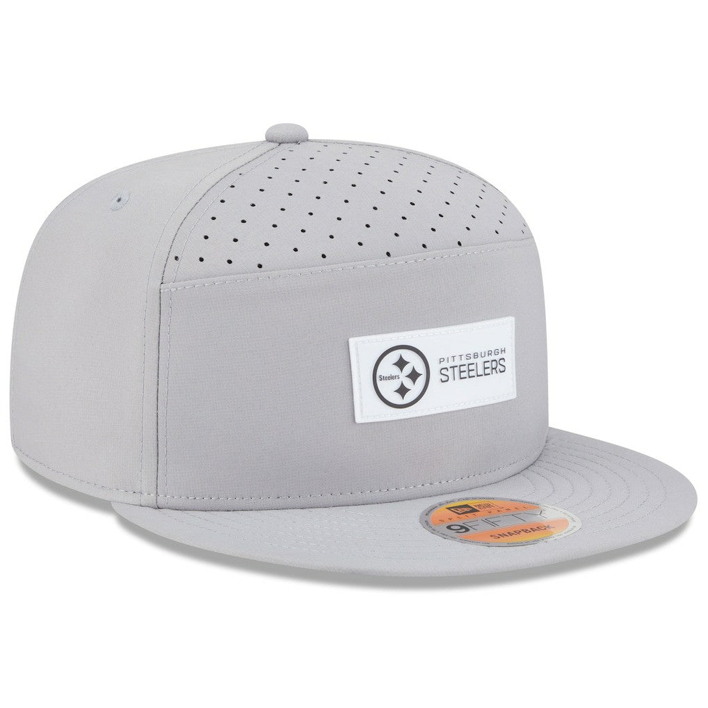 Pittsburgh Steelers 2025 Sideline Split Panel 9FIFTY Snapback Hat | NFL Discount