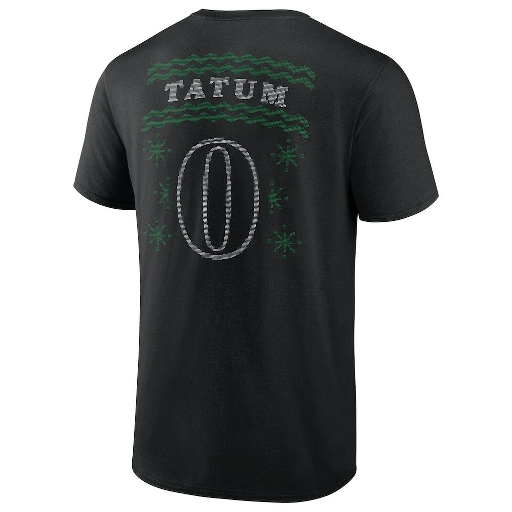 Black Jayson Tatum Boston Celtics Ugly Sweater Name & Number T-Shirt | NBA