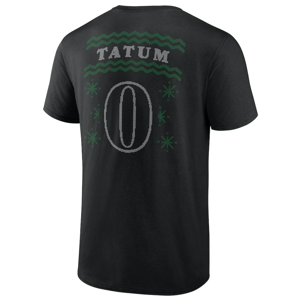 Black Jayson Tatum Boston Celtics Ugly Sweater Name & Number T-Shirt | NBA