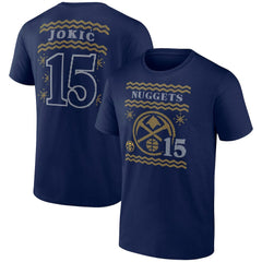 Navy Nikola Jokic Denver Nuggets Ugly Sweater Name & Number T-Shirt sale | NBA