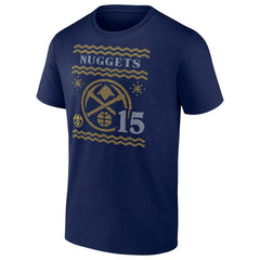 Navy Nikola Jokic Denver Nuggets Ugly Sweater Name & Number T-Shirt sale | NBA