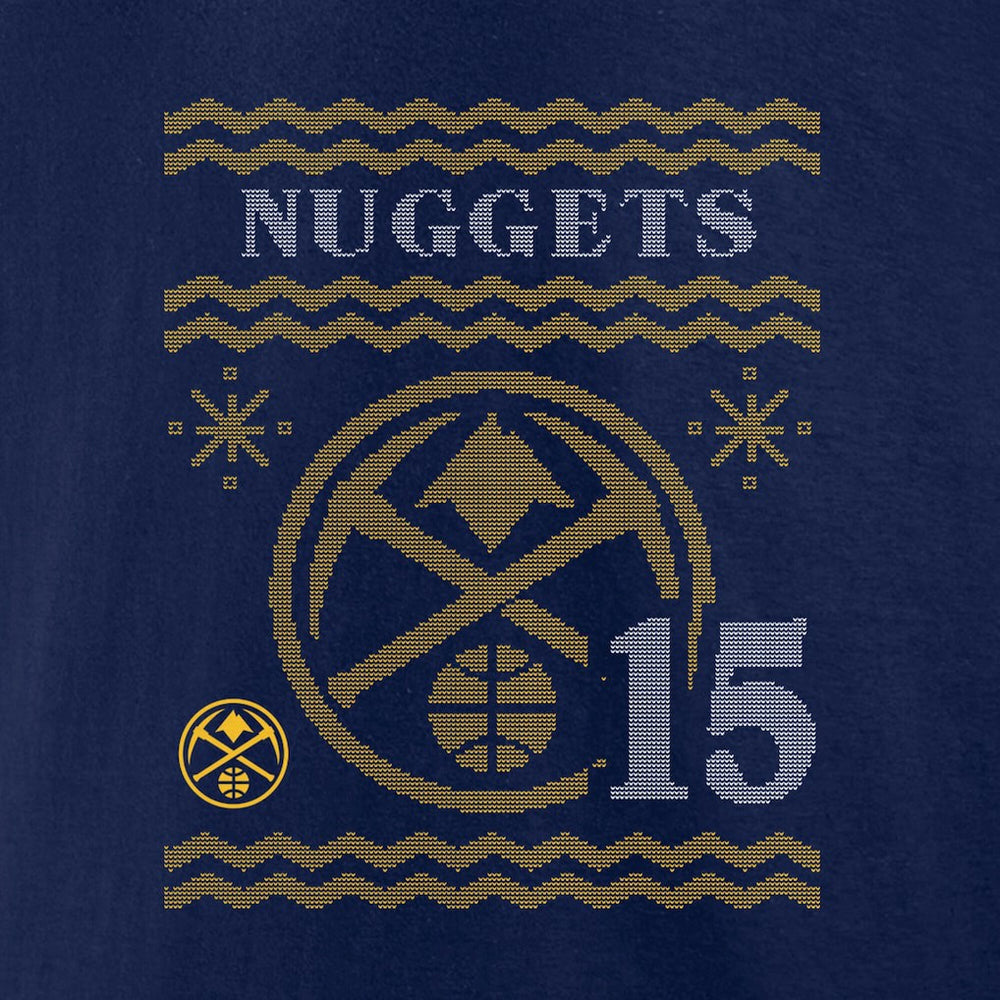 Navy Nikola Jokic Denver Nuggets Ugly Sweater Name & Number T-Shirt sale | NBA