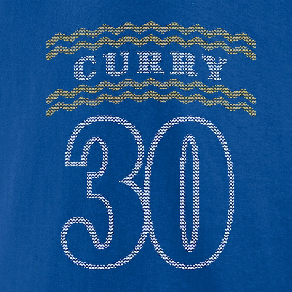 Royal Stephen Curry Golden State Warriors Ugly Sweater Name & Number T-Shirt sale | NBA
