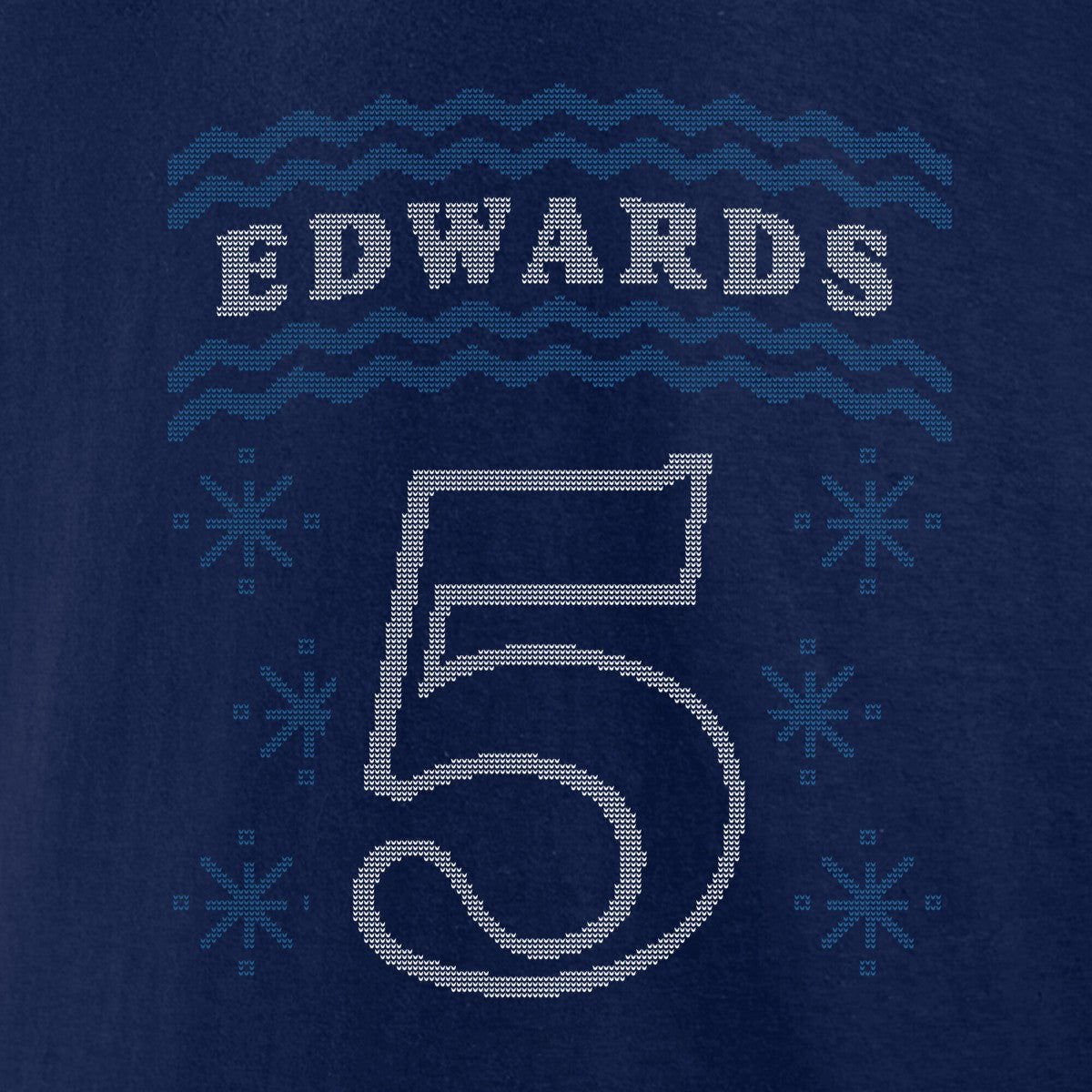 Navy Anthony Edwards Minnesota Timberwolves Ugly Sweater Name & Number T-Shirt | NBA