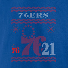 Royal Joel Embiid Philadelphia 76ers Ugly Sweater Name & Number T-Shirt | NBA